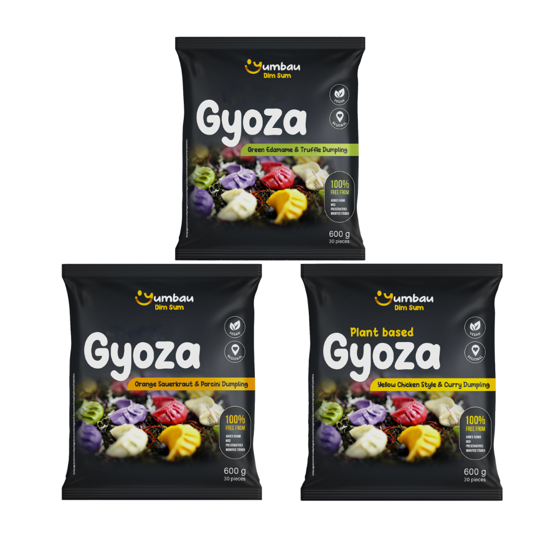 1 x Grüne + 1 x Gelbe + 1 x Orange Gyoza ( 600g x 3 Beutel_Set)